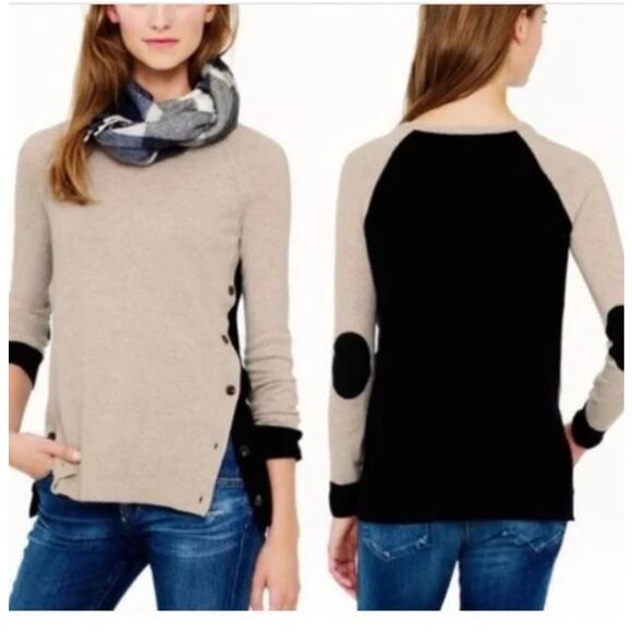 J Crew Womans Wool Blend Side Button Grey Sweater Size Small - Picture 2 of 4